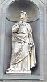 statue outside the Uffizi, Florence