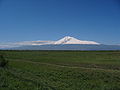 Mount Ararat seen from Turkey in late spring (May)