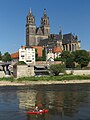 Deutsch: Blick vom Rotehornpark über die Elbe zum Dom