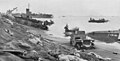 Unloading on the beach of Iwo Jima.