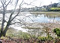 Le bourg de La Forêt-Fouesnant et la ria de l'Anse du Bourg vus de la Cale Neuve.