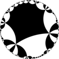 Regular tiling of hyperbolic plane, {10,8}.