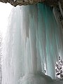 Behind the iced waterfall in Lillafüred.