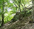 The outer walls of the ruins of Scharfeneck Castle near Baden, Austria