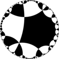 Isohedral tiling of the hyperbolic plane by decagons.