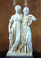 Princess Louise with sister Friederike. A famous sculpture by Johann Gottfried Schadow, 1797, marble