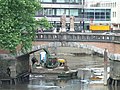 Die Trostbrücke über das Nikolaifleet verband die bischöfliche Altstadt mit der gräflichen Neustadt in Hamburg. Weitere Bilder siehe Category:Trostbrücke.