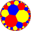 Uniform tiling of hyperbolic plane, 4x6x6x Generated by Python code at User:Tamfang/programs