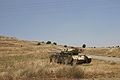 An abandoned Israeli Centurion from the Yom Kippur war in the Golan Heights