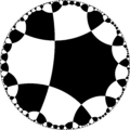 Uniform tiling of the hyperbolic plane by octagons.