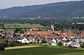 Blick auf das Ortszentrum Kirchzartens von der Giersbergkapelle aus