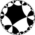 Uniform tiling of the hyperbolic plane by hexagons.