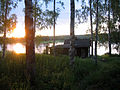 Savusauna next to a lake, Finland