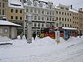 Demianiplatz im Schnee