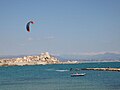 Kitesurf devant la citadelle d'Antibes