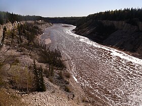 Hay River, one of the tributaries of Great Slave Lake