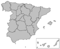 Map of Spanish division in 1720.