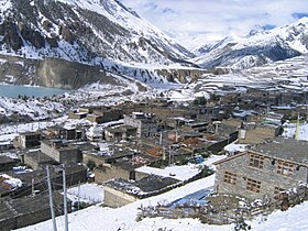 Recent view of the village. Note the use of electricity and glass windows, both exceptional in this area. Electricity was not present in 1985.