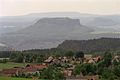 from Hohburkersdorfer Rundblick, with Hoher Schneeberg in the background