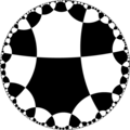 Uniform tiling of the hyperbolic plane by heptagons.