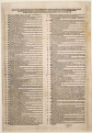 A single page printing of the Ninety-Five Theses in two columns from the 1517 Nuremberg printing of the Ninety-five Theses as a placard, now in the Berlin State Library