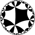 Regular tiling of the hyperbolic plane.