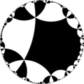 Uniform tiling of the hyperbolic plane by dodecagons.