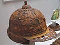 Rusted iron helmet from Gaya, 5-6th century.