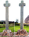 English: The eastern and western side of the Clonca High Cross