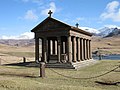 The Bullough mausoleum with the Rùm Cullin in the distance