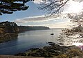 L'entrée de l'Anse Saint-Laurent ; à gauche la pointe de Stang Bihan