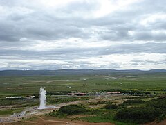 Strokkur erupting