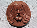 A Jesus image made with chocolate