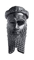 2500-2000 BC English: Sargon of Akkad Русский: Бронзовая голова Саргона из Аккада, Багдад, Археологический музей