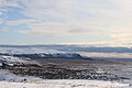 Hveragerði in 2009, the new geothermal field is to be seen on the left side in the middleground behind the town. It formed after the w:2008 Iceland earthquake.