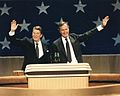 President Reagan with vice president Bush at the 1984 Republican National Convention