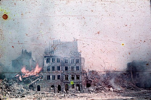 Ewa Faryaszewska, Old Town Market Place (Zakrzewski's Side), Warsaw, during the fight of Poles against the German Nazis called the Warsaw Uprising, August 1944