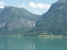 Feigumfossen at Lustrafjord