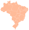 Localização no mapa do Brasil Location on the map of Brazil