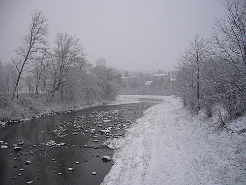 Sihl river at Leimbach in late december