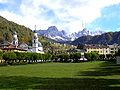 Agordo con le cime dolomitiche di San Sebastiano