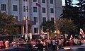 Demonstration outside the Russian embassy in Tbilisi, Georgia 2008-08-08.