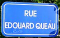 Plaque de rue à Portsall : Édouard Quéau.