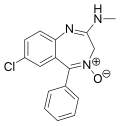 Thumbnail for File:Chlordiazepoxide structure.svg