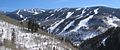 The front side of the ski area, seen from south of the town