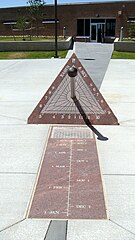 Earth & Sky Equatorial Sundial at Discovery Canyon School in Colorado Springs CO USA