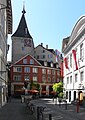 Zürich, Neumarkt, im Hintergrund der Grimmenturm, rechts das Theater am Neumarkt