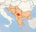 Location within the Balkans