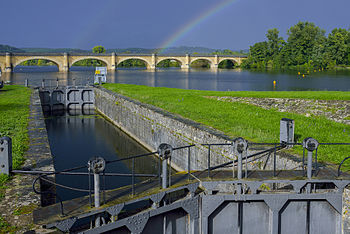 9th - First locks of the canal of Lalinde, in Mauzac-et-Grand-Castang Photograph: Dominique Repérant Licensing: CC-BY-SA-4.0