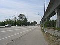 SkyTrain pillars along Lougheed Highway, near Production Way–University